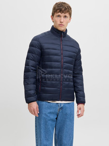 Blouson matelassé à capuche personnalisé pour homme, imperméable et coupe-vent, pour le printemps, style universitaire, streetwear, moto, en duvet de canard blanc - Product Image 3