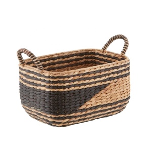 Panier de rangement tissé à la main en jacinthe d'eau noire naturelle de haute qualité pour l'utilisation de la lessive bacs de rangement en gros du Vietnam - Product Image 5