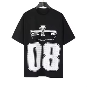 เสื้อยืดพิมพ์ลายกราฟิกเท่ๆ แขนสั้นทรงหลวมไหล่ตก ย้อมสีแบบแอซิดวอช คุณภาพเยี่ยม ขายดี รุ่นใหม่ล่าสุด ปี 2026 - Product Image 5