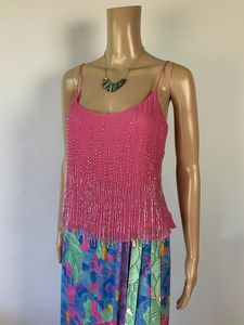 Women's Indian Belly Dance <b>Bra</b> Beaded Fringe Metallic Brassiere Sequin <b>Camis</b> Crop Top - Product Image 3