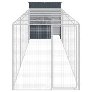 Jaula Grande para Pollos de Acero Galvanizado Antracita, Refugio Duradero para Animales - Product Image 3