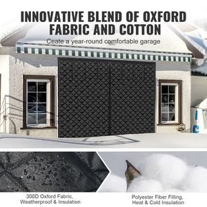 Kit d'isolation pour porte de garage hivernale 10x8FT, isolant thermique magnétique en tissu Oxford 300D, rideau de porte, accessoires pour portes et fenêtres - Product Image 2