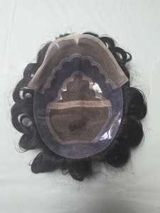 Peluca de Cabello Humano Virgen Taz Hair BD, Estilo Bollywood, Prótesis Capilar Suave de Cabello Indio para Hombres, Toupee Remy - Product Image 3
