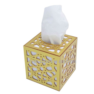 Rectangle Shape Metal Tissue Holder Tissue Box Cover <b>Swivel</b> Handle Farmhouse Decoration Galvanized Tissue Box - Product Image 2