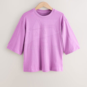 T-shirt ample pour femme en tissu respirant, nouvelle collection, coupe confortable, tenue décontractée quotidienne, texture douce - Product Image 3