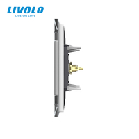 LIVOLO UK-Standardsteckdose 86*86mm Wandsteckdose UK-Steckdose Video-Steckdose Weißes Panel