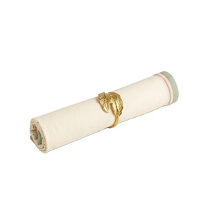 Ensemble de porte-serviettes en métal doré de luxe pour mariage, inspiré de la nature, en laiton antique, à vendre - Product Image 1