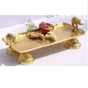 Bandeja de Servicio de Metal Clásica de Diseño con Asa para Servir Chocolate, Frutas y Café en Restaurantes, Cafeterías y Hoteles - Product Image 5