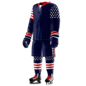 Uniforme de Hockey sobre Hielo para Hombre, Diseño de Bandera Sublimada, Manga Larga, Transpirable, Poliéster, Ropa Deportiva de Invierno, Corte Regular, Talla Adulto - Product Image 4