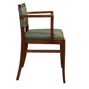 Sillón de Comedor Tapizado en Madera Maciza, Silla Moderna para Restaurante y Hotel, Asiento de Tela Cómodo, Estructura de Madera, Muebles para Sentarse - Product Image 4