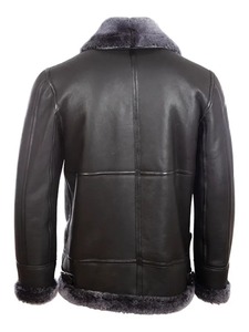<b>Mens</b> RAF Black B3 <b>Shearling</b> <b>Jacket</b> - Product Image 2