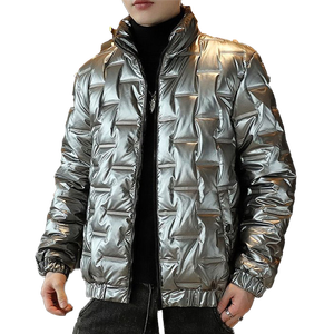 OEM Custom Men Plus Size Winter Quilted <b>Jacket</b> Waterproof Windbreaker Zipper Hoodie Embroidered Casual Snow Wear puffer hiking - Product Image 1