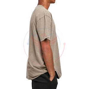 เสื้อยืดแขนสั้นผู้ชายผ้าฝ้ายแท้ 100% คุณภาพสูง ล้างสีแบบแอซิดวอช พร้อมพิมพ์โลโก้ตามสั่ง แห้งเร็วและเป็นมิตรกับสิ่งแวดล้อม - Product Image 5