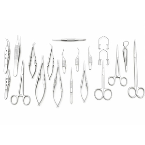 Ensemble de 20 instruments chirurgicaux manuels en acier inoxydable pour la chirurgie générale, certifiés CE, de type Tegra ophtalmique allemand - Product Image 1