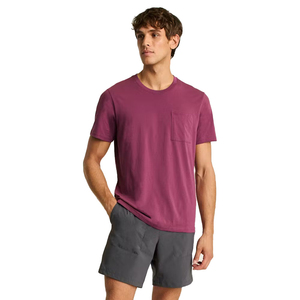 T-shirts pour hommes de couleur unie avec poche avant, personnalisation de marque, style tendance, coutures renforcées. - Product Image 2