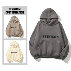 เสื้อฮู้ดดี้ผู้ชายแบบสั่งทำ OEM สไตล์วินเทจสำหรับฤดูหนาว ลายพิมพ์เรียบง่าย ผ้าฝ้าย 100% เป็นมิตรต่อสิ่งแวดล้อม พิมพ์ลายด้วยเทคนิคซิลค์สกรีน ประดับด้วยคริสตัล - Product Image 4