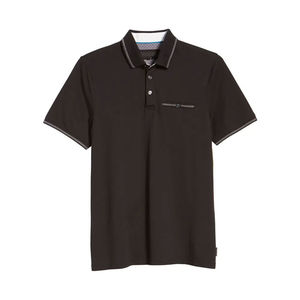 Chemises de golf personnalisées en gros à manches courtes, 220 grammes, 100 % coton, unies, anti-plis, de haute qualité, avec logo brodé pour hommes - Product Image 6