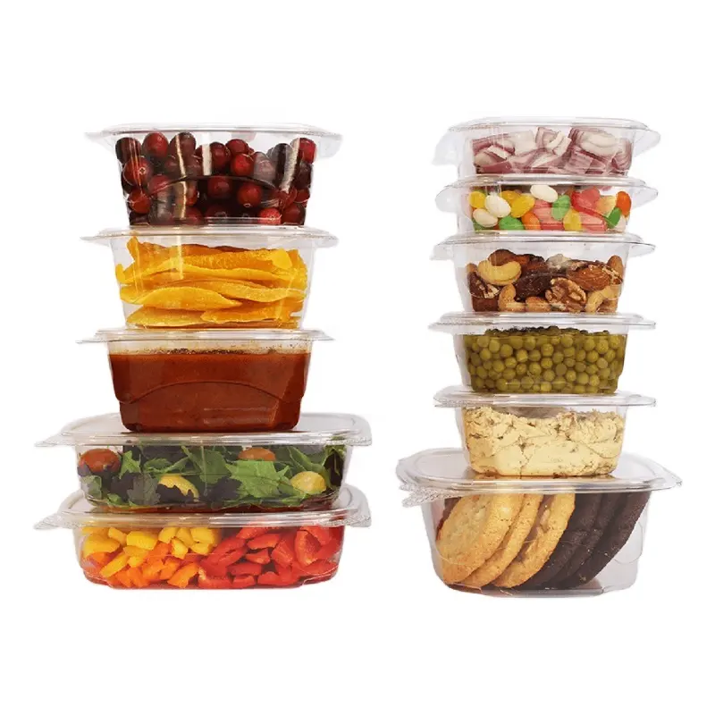 12Oz PET Nhựa Dùng Một Lần Container Thực Phẩm Vỏ Sò Bao Bì Cho Trái Cây Salad