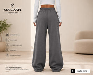 Pantalon de survêtement ample et personnalisable pour femme, idéal pour le printemps, décontracté, pour la course et le sport, écologique, respirant, coupe-vent, couleur unie - Product Image 2