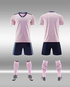 Uniforme de Fútbol para Niños con Rayas, Marca Privada, Cuello Acanalado, Secado Rápido, con Nombre y Número Personalizados - Product Image 3