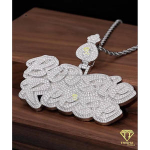 Custom Boozie Reese Iced Out <b>Name</b> Pendant with VVS Moissanite Diamond 925 Sterling Silver Hip Hop Jewelry Personalized Luxury - Product Image 4