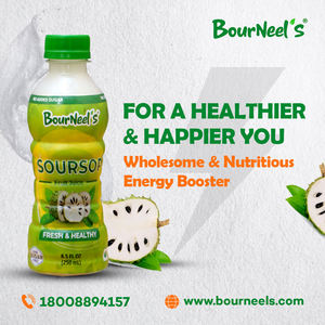 Bourneels Jus de fruits Corossol 250ml Pack de 1 Graviola Laxman Phal Fruit Pulpy Juice Drink High Vitamin C - Product Image 2