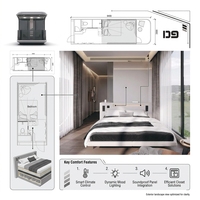 Modern Prefabrik Uzay Kapsülü Ev Akıllı Modüler Ev Banyo ve Mutfaklı