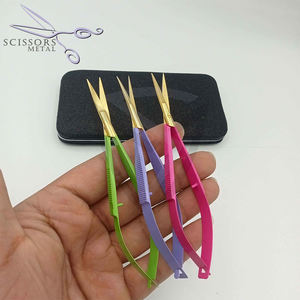 Ciseaux à micro-pointe en acier inoxydable pour couper les sourcils, ciseaux de précision pour l'artisanat, couleur plasma noir, coupe nette et lisse des sourcils - Product Image 6