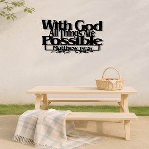 Decorazione Murale in Ferro Stile Vintage Fatta a Mano con Versetti Biblici Ispiratori per Casa, Chiesa e Sala di Preghiera - Product Image 4