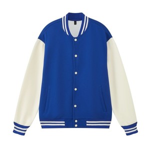 Customizable Winter Bomber <b>Jacket</b> for Men <b>Women</b> Kids-Breathable Baseball Varsity Style Custom Logo Embroidery Wool Leather - Product Image 3