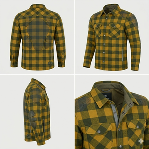 Camisa de Motocicleta de Franela de Aramida para Hombre, Secado Rápido, Informal, Protectora, para Motocicleta, Fabricante Mayorista OEM ODM - Product Image 3