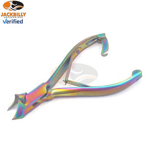 Coupe-ongles en titane multicolore arc-en-ciel avec ressort cylindrique en forme de lune, robuste, pour ongles épais et durs - Product Image 5