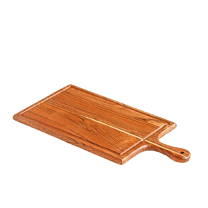 Planche à découper en bois d'acacia faite à la main, plateau de service, 16,5 x 7,8 pouces |   Planche à découper en bois avec poignée |   Utilisation en cuisine et dans les restaurants - Product Image 3