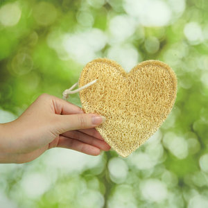 แปรงขัดตัวใยบวบขัดผิวรูปหัวใจทำจากธรรมชาติธรรมชาติธรรมชาติใช้ในครัว - Product Image 6