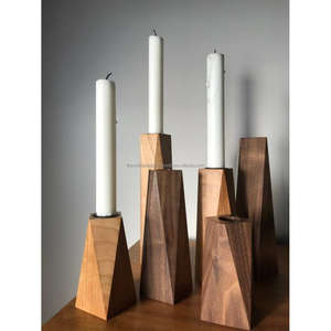 Decorate This Christmas With Our High Enamel Wooden Pine Tree <b>Candle</b> Holder Pillars S/2 Decorative Natural <b>Candle</b> Holder <b>Set</b> - Product Image 6
