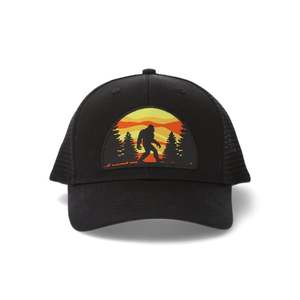 Casquette Trucker Unisexe SPLENDID APPAREL à 6 Panneaux, Broderie Bigfoot Coucher de Soleil, Réglable, Tissu Maille 100% Coton, Chapeau Décontracté pour l'Extérieur - Product Image 1