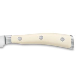 Couteaux à steak à lame affûtée en acier inoxydable poli, avec lame courbée et manche noir robuste riveté, pour la découpe de steak en cuisine - Product Image 6