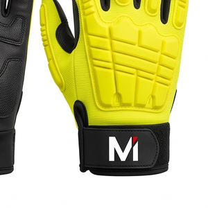 Durable Synthetic Leather Mechanic Work <b>Gloves</b> Shockproof TPR Knuckle Protective Automotive Assembly Anti-Slip General Purpose - Product Image 2