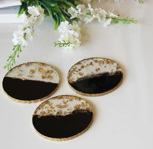Resin Drink Coasters Decorative <b>Table</b> Mats Stylish Durable Surface <b>Protectors</b> Elegant Premium Dining - Product Image 4