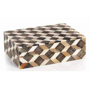Floral Bone Inlay Wooden <b>Hinged</b> Rectangular Treasure <b>Box</b> Large Capacity Multifunction Design for Collectibles Accessories - Product Image 4