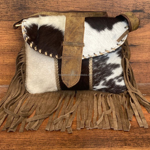 กระเป๋าสะพายพาดลำตัวหนังวัวสำหรับผู้หญิงกระเป๋าสะพายข้างหนังแท้สุดหรูสินค้ามาใหม่2024 - Product Image 2