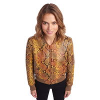 Blouson Bomber Femme en Cuir PU Brut Écologique, Manches Longues, Fermeture Éclair, Style Hiver, Col Rabattu