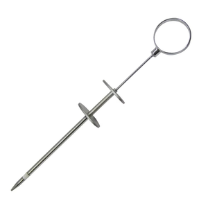 Instrument chirurgical vétérinaire, sonde métallique réutilisable pour usage hospitalier en élevage, instrument pour la tétanisation et la chirurgie animale, modèle S AMPEX - Product Image 1
