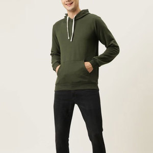Sudadera con Capucha Verde Oliva para Hombre, Corte Regular, Algodón French Terry, Estilo Casual para Otoño, Diseño con Bolsillos - Product Image 4