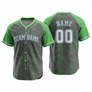 Maillot de baseball personnalisable pour adulte, haute qualité, respirant, imprimé, 100 % polyester, séchage rapide, col en V, vêtement de sport conçu pour - Product Image 5