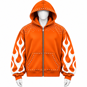 Sudadera con Capucha para Hombre, Talla Grande, Personalizada, de Alta Calidad, con Bordado 3D y Estampado, 100% Algodón, Estilo Urbano, 2026 - Product Image 4