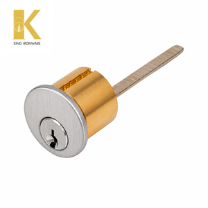 Cilindro de Cerradura de Puerta SC con Ranura para Llave, Cromado Satinado, Estándar Americano, Herraje de Seguridad para Puerta, Latón Sólido, Duradero - Product Image 2