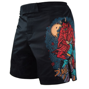 Shorts de combat MMA sublimés pour hommes, motif démon japonais Oni, shorts de grappling, shorts de kickboxing, vente en gros OEM - Product Image 4