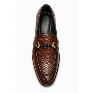 Calzado Elegante para Boda, Zapatos de Cuero Genuino Color Negro, Transpirables, de Piel de Vaca, Sin Cordones, para Hombres, para Fiestas, Venta al Por Mayor - Product Image 1