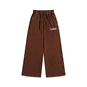 Pantalones Deportivos Extra Grandes de Algodón Vintage Lavado de 320 GSM para Hombre, 100% Algodón, Ropa Casual de Calle, Pantalones de Moda - Product Image 6